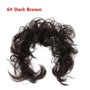 Messy Curly Hår til knold #6 - Mørkebrun