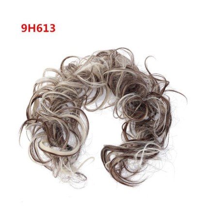 Messy Curly Hår til knold #9H613 - Brun/Blond Mix