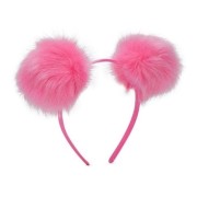 Ombre Pom Pom hårbøjle - Pink