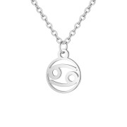 Stjernetegn halskæde: Krebsen - Zodiac, Sølv 