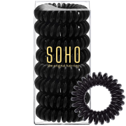 SOHO Spiral Hårelastikker, Black - 8 stk.