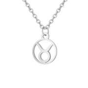 Stjernetegn halskæde: Tyren - Zodiac, Sølv