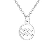 Stjernetegn halskæde: Vandmanden - Zodiac, Sølv