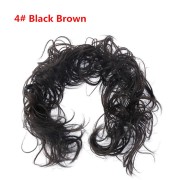Messy Curly Hår til knold #4 - Sortbrun