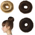 4 cm hår donut M/ kunstigt hår fl. farver