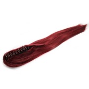 Ponytail Extensions hair claw, glat - rød brun #33