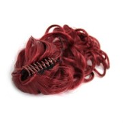 Ponytail Extensions hair claw, Curly - rød brun #33