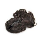 Ponytail Extensions  hair claw, Curly - mørkebrunt #2