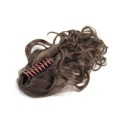 Ponytail Extensions hair claw, Curly - brun #4