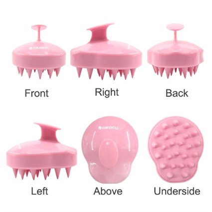 Shampoo hårbørste | massage og stimulering af hovedbunden - Pink