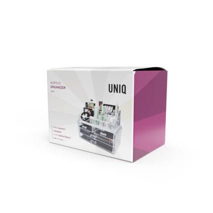 UNIQ Makeup Organizer akryl med 4 skuffer - 1155