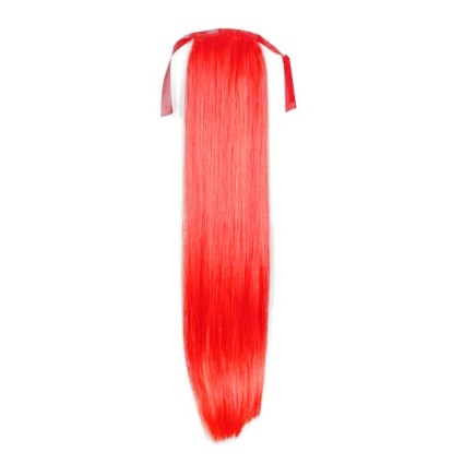 Pony tail Fiber extensions rød Total red
