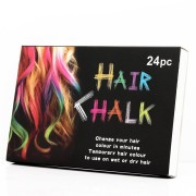 Hair Chalk pakke m 24 stk hårkridt / farvekridt til håret