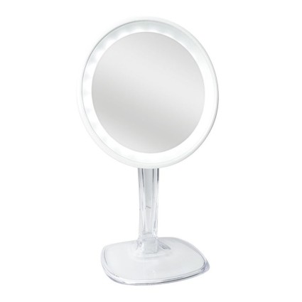 Halo genopladelig LED spejl med 10x forstørrelse - Hvid