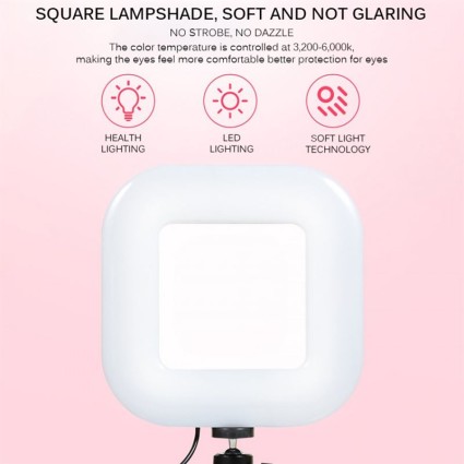 Selfie Ring Light til iPhone / Android | LED belysning til smartphones - D21