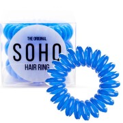 SOHO Spiral Hair Ring Elastics, Royal Blue - 3 pcs