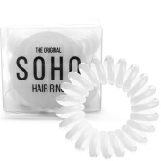 SOHO Spiral Hair Ring Elastics, Simply White - 3 pcs