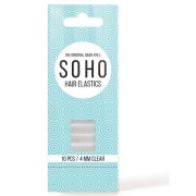 SOHO Snag-Free Hair Elastics, Clear - 10 pcs