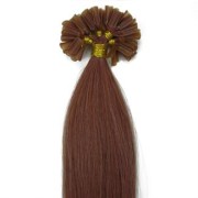 50 cm Hot Fusion Hair extensions 30# rødbrun