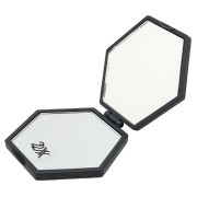 UNIQ Mini Kompakt Hexagon Spejl - Sort