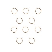 Pynte hårringe - Hair loop rings - Guld (10 stk)