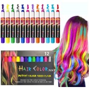 Hårkridt - Hair Chalk Color Pen - 12 farver