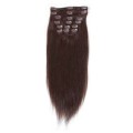 Clip on hair 40 cm #2 Mørkebrun